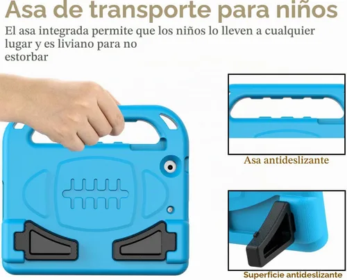 Vista 4 de BMOUO Funda para iPad mini 1 2 3, iPad mini 1/2/3 para niños – Protector de pantalla integrado, a prueba de golpes, ligera, funda rígida con soporte
