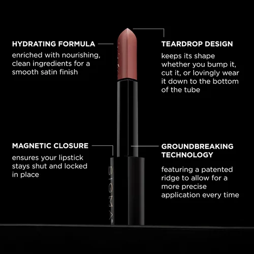 Vista 4 de Sigma Beauty Infinity Point Congac Nude Lipstick - Lápiz labial con acabado satinado de larga duración para un gran maquillaje de color de labios