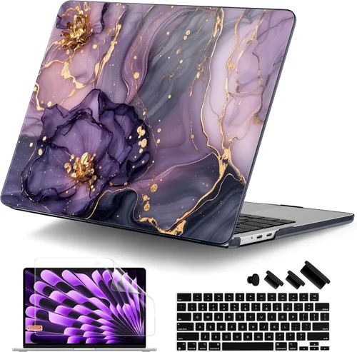 Vista 30 de DONGKE Funda compatible con M5 MacBook Air de 15 pulgadas 2026 2025-2023 A3448 A3241 A3114 A2941 M4 M3 M2 Pantalla de retina líquida Touch ID