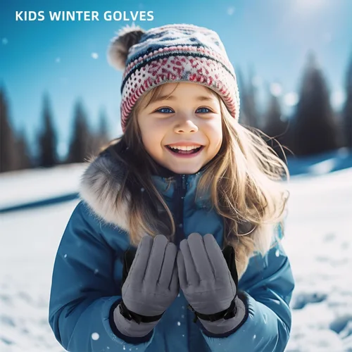 Vista 19 de AMYIPO - Guantes de invierno para niños y niñas, ideales para esquí, nieve, snowboard