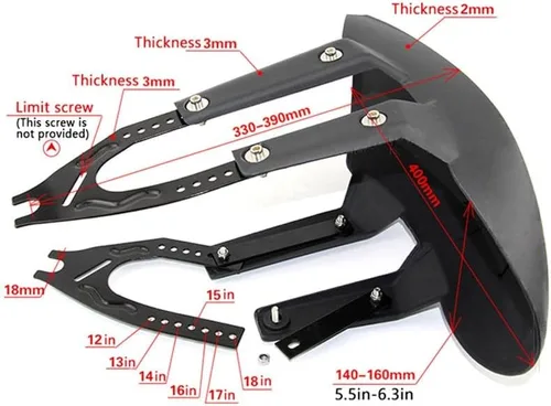 Vista 6 de Z motocicleta trasero guardabarros de engranajes guardabarros para Yamaha XVS 1100 para DOMINAR 400 X