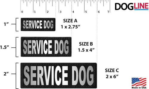 Vista 3 de DogLine Parches De Velcro desmontable "Servicio perro etiquetas, Service Dog