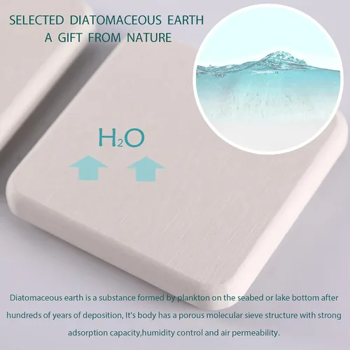 Vista 3 de NiuYichee Juego de 4 bandejas de piedra absorbentes de agua, jabonera de cocina/baño, organizadores de fregadero de secado instantáneo utilizados
