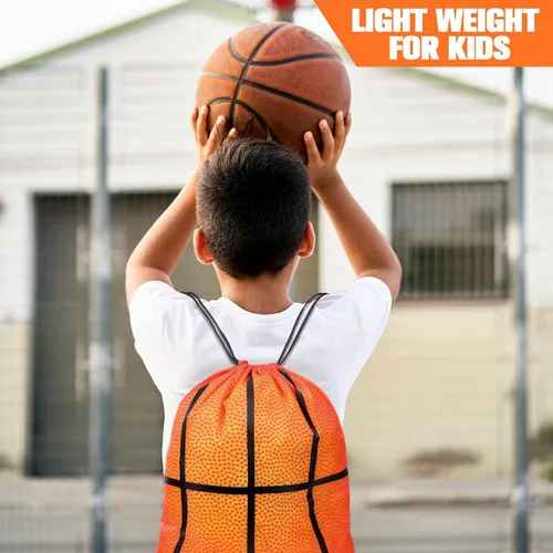 Vista 10 de Eccliy 24 bolsas de baloncesto con cordón para deportes, gimnasio, con cordón para baloncesto, regalos para adultos