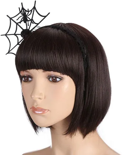 Vista 5 de LERTREE 3 diademas de telaraña de Halloween para fiesta de cosplay, accesorios para el cabello (3 diademas de telaraña)