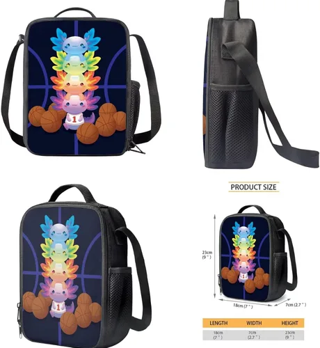 Vista 10 de FOR U DESIGNS Fuego baloncesto impreso niños escuela mochilas viaje mochila libro bolsa
