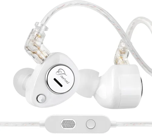 Vista 43 de KZ Castor - Auriculares intrauditivos, sonido de graves mejorado HiFi, IEMs aislantes de ruido ajustables, auriculares con cable de doble