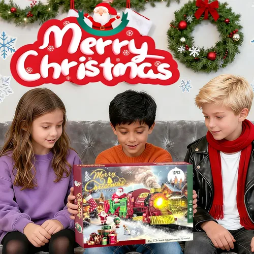 Vista 5 de Juego de trenes de Navidad Mini Trenes de Santa