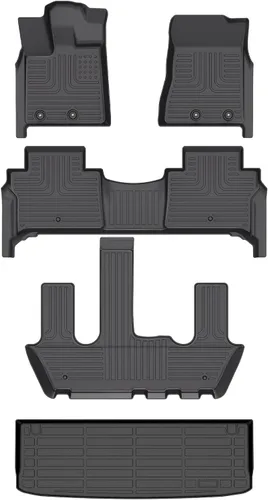 Vista 87 de HAFIDI® Juego de alfombrillas y forro de carga para Kia EV9 2024 2025 2026 (no apto para sillas de relajación), protección para todo tipo de clima