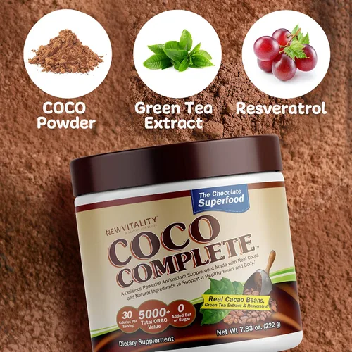 Vista 2 de New Vitality Coco Complete - Suplemento en polvo superalimento que aumenta el sistema inmunológico y el metabolismo, apoyo energético, sin azúcar
