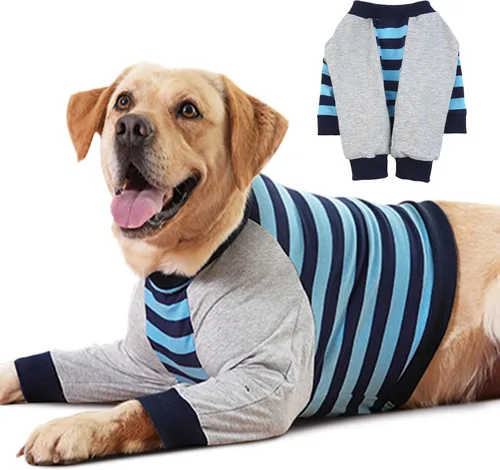 Vista 10 de FUAMEY Manga de recuperación para perros con protector de codo, camisa para perros para dejar de lamer las articulaciones, traje de manga larga
