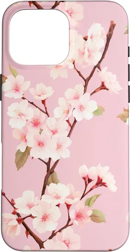 Vista 19 de Japanese Cherry Blossom Floral Flower Pattern Pastel Pink Case for iPhone 17
