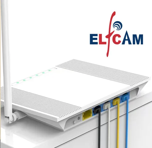 Vista 7 de Elfcam - Cable Ethernet Cat 8 delgado de 1.6 ft/1,64 pies, cable LAN WAN, Cat8 SFTP 32AWG, 2000Mhz 40Gbps con conectores RJ45, redondo negro (0,5M)