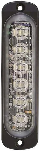 Vista 2 de Buyers Products 8891910 Luz estroboscópica LED, ámbar, 6 LED, 9 patrones de flash, luz montada vertical para camiones y remolques, luces
