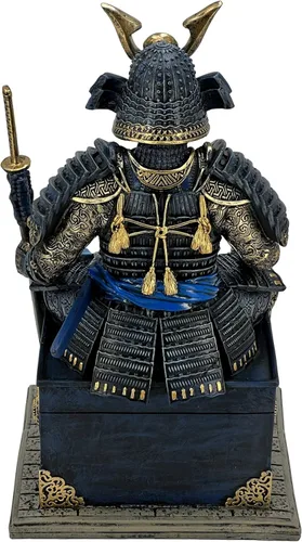 Vista 7 de LOOYAR Estatua de guerrero samurai antiguo medieval zombi de resina, figura decorativa artesanal para sala de estar, porche, oficina, escritorio