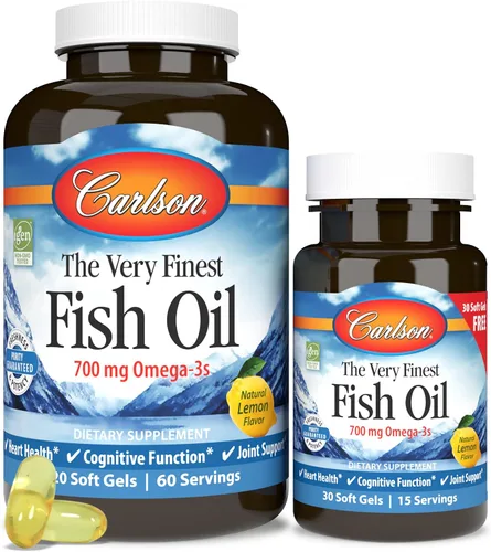 Vista 5 de El aceite de pescado muy fino 700 miligramos 120 + 30 sgels gratis