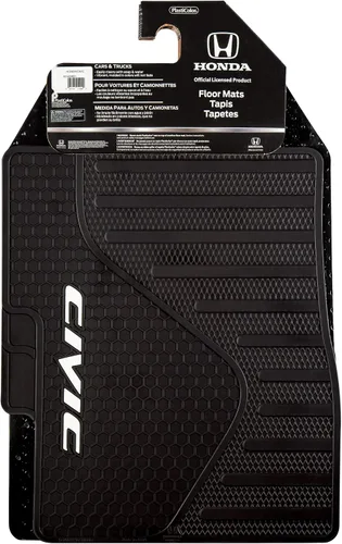 Vista 3 de Plasticolor 008825ZX4 Compatible con Honda Civic 4 piezas delanteras y traseras Logo'd Alfombrillas