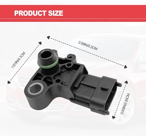 Vista 7 de Colector de presión de aire absoluta Sensor MAP Interruptor de admisión de aire compatible con Chevy 09-11 Aveo 07-19 Impala, 08-19 Buick Enclave