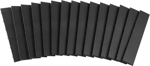 Vista 15 de VEVOR Kit de bordes de transición hembra para pisos de garaje, 15 piezas resistentes de PP modular entrelazado para bordes de suelos de garaje Negro