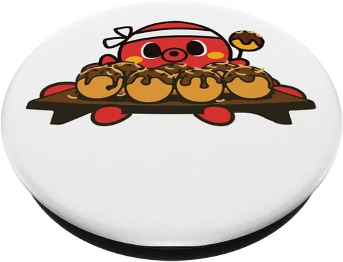 Vista 2 de Anime Octopus Cooking Japanese Takoyaki - PopSockets Grip and Stand for Phones and Tablets