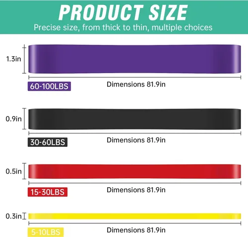 Vista 2 de Alllvocles Resistance Band, Pull Up Bands, Pull Up Assistance Bands, Workout Bands, Exercise Bands, Resistance Bands Set for Legs, Working Out
