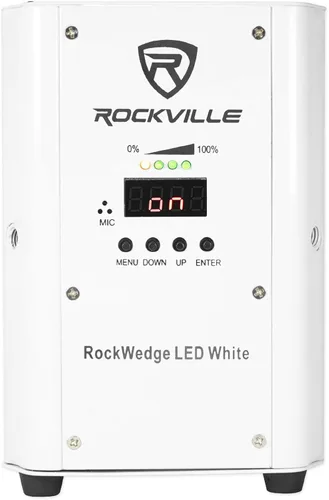 Vista 3 de (4) Rockville RockWedge LED blanco RGBWA+UV recargable luces DMX inalámbricas + bolsa