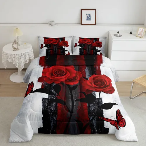 Vista 11 de Erosebridal Juego de ropa de cama turquesa tamaño individual para niños y niños, color verde azulado y gris degradado para niñas y adultos, relleno