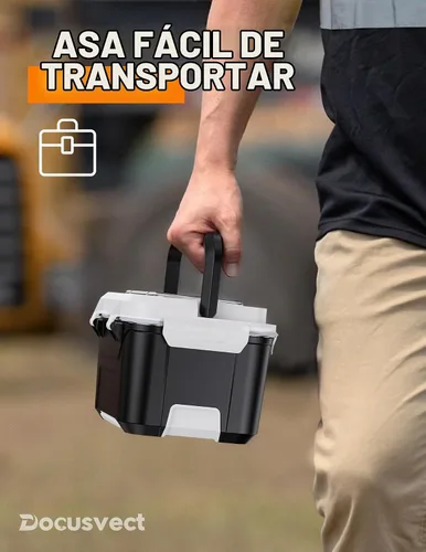 Vista 7 de Docusvect - Fiambrera eléctrica inalámbrica para adultos, 1.3 L, con calefacción 20,000mAh Heated Lunch Box Cordless for Men, 2H Heat+1H