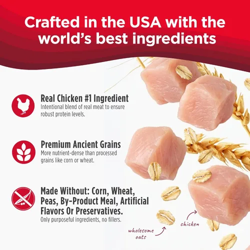 Vista 4 de Nulo Frontrunner Ancient Grains - Alimento para perros con alto contenido de proteínas, pollo, avena y receta de pavo - Alimento seco natural