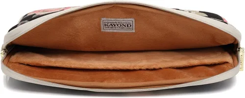 Vista 5 de Kayond funda impermeable para computadora portátil de 11-15 pulgadas con lienzo estampado de rosas