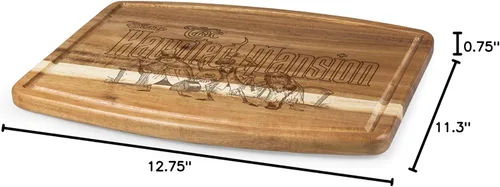 Vista 8 de PICNIC TIME Tabla de cortar oval de madera de acacia de la Mansión Encantada de Disney, (madera de acacia)