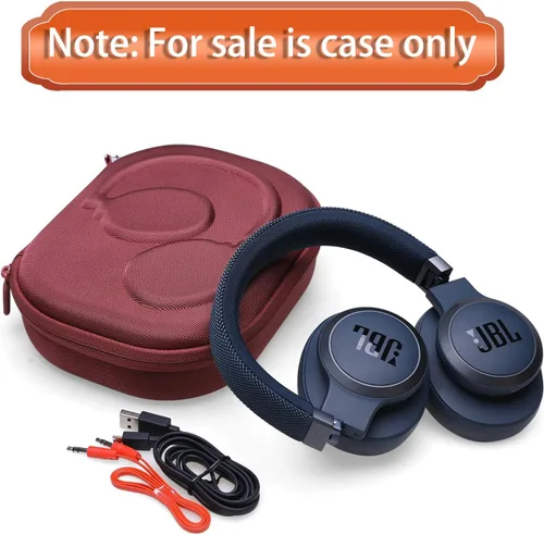 Vista 9 de LTGEM Estuche rígido para auriculares JBL - Marrón/ Rojo+Negro