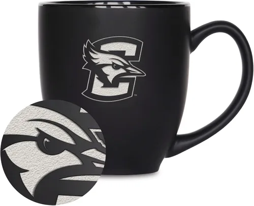 Vista 339 de Rico Industries - Taza de cerámica mate negra con grabado láser estándar de 15oz para NCAA (escuelas T & U) - Para bebidas calientes o frías