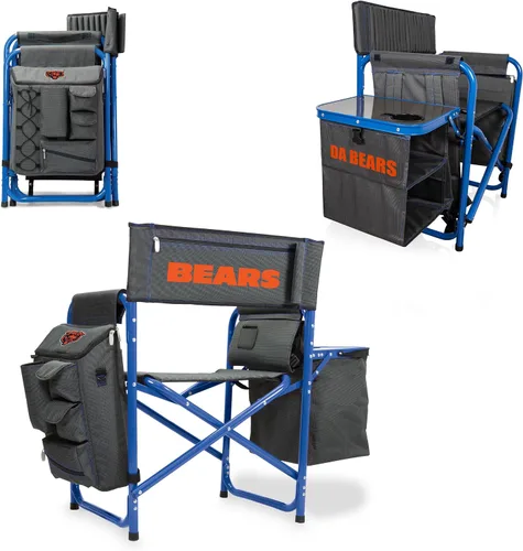 Vista 33 de PICNIC TIME NFL NFL Fusion - Silla de campamento unisex para adultos, con mesa auxiliar y enfriador suave, silla de playa para adultos, silla