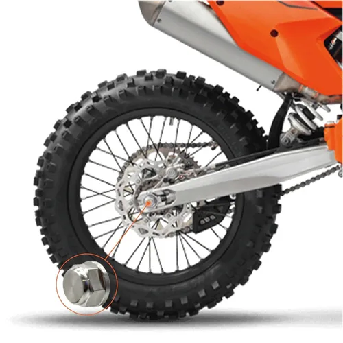 Vista 3 de Rippin Moto M20×1.5 Tuerca de eje trasero – Titanio grado 5 (Plata)