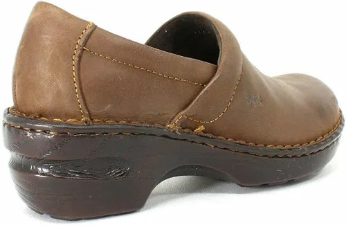 Vista 3 de b.o.c. Zuecos de piel para mujer
