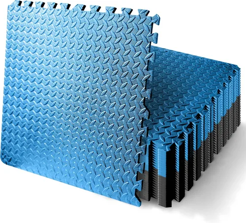 Vista 8 de SQUATZ Tapete grueso de espuma entrelazada para rompecabezas que protege los suelos del ejercicio del equipo de gimnasio, textura antideslizante