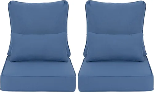 Vista 19 de Aoodor Cojín para Silla al Aire Libre, 55.9 x 61 cm Resistente al Agua, Resistente a la Decoloración, Cojines de Asiento de Patio de Olefina