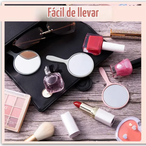 Vista 7 de Vinsot 100 espejos de mano pequeños a granel, espejos compactos de mano con mango de plástico para maquillaje de viaje, portátil, 3.94 x 2.16