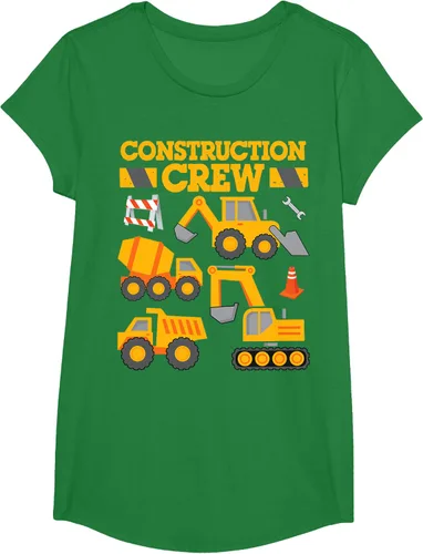 Vista 49 de Construction Crew Worker Excavator - Camiseta para niños y niñas Negro