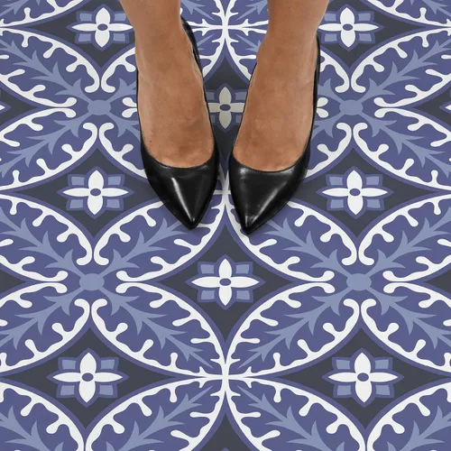 Vista 7 de FloorPops Capri - Azulejos autoadhesivos para cocina, baño, entrada, vinilo geométrico multicolor extraíble