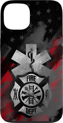 Vista 7 de EMT EMS Firefighter Red Smoke Line USA American Flag Case for iPhone 17