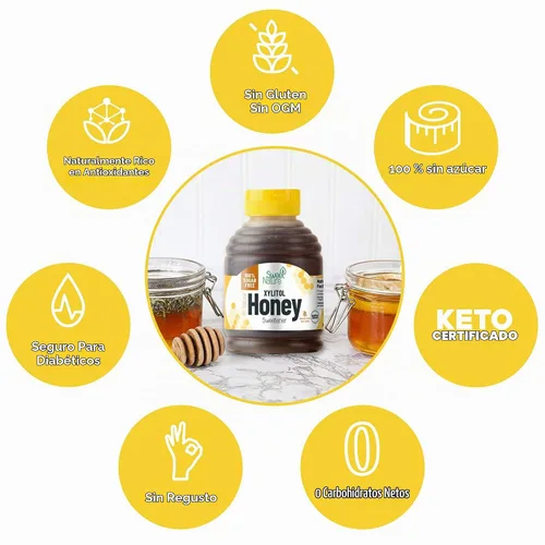 Vista 6 de Sweet Nature Abedul xilitol miel sin azúcar, apto para dieta cetogénica, 14