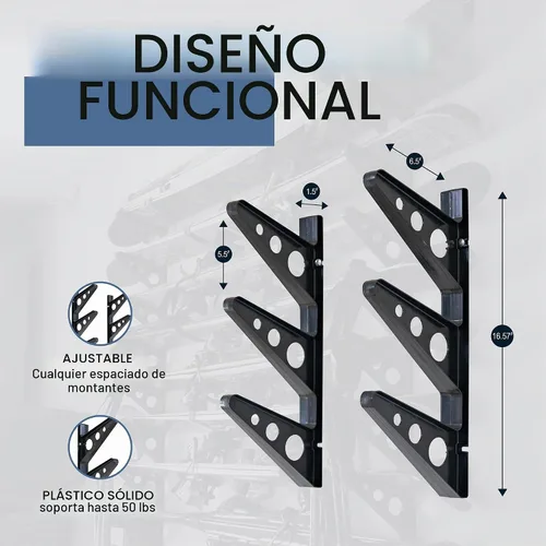 Vista 3 de StoreYourBoard Estante de almacenamiento de plástico ABS para esquí