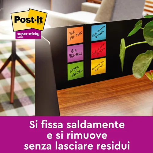 Vista 6 de Post-it Dispensador de notas Z, paquete de 2 almohadillas, 45 hojas por bloc, 2.992 in x 2.992 in, color turquesa, para una cómoda dispensación