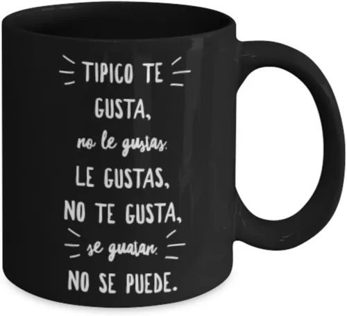 Vista 2 de Taza café, tazas para café divertidas, tazas de café personalizadas, taza de café inspiradoras, taza grande de cafe con mensajes pos, 11onza, Negro