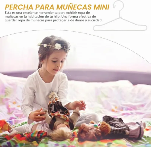 Vista 3 de 20 piezas de ropa para muñecas, colgador de metal para muñecas, ropa de muñeca, accesorios para ropa de muñeca, vestido de 2.25 pulgadas