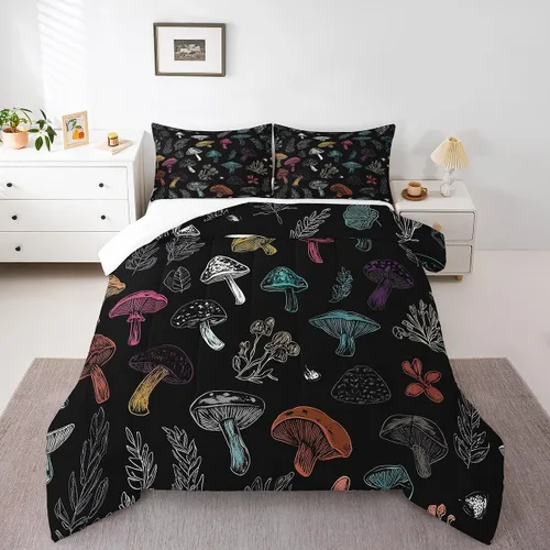 Vista 17 de Juego de edredón de mariposa morada tamaño individual para niñas y niños, ropa de cama rosa degradado, relleno de edredón de mariposa de ensueño
