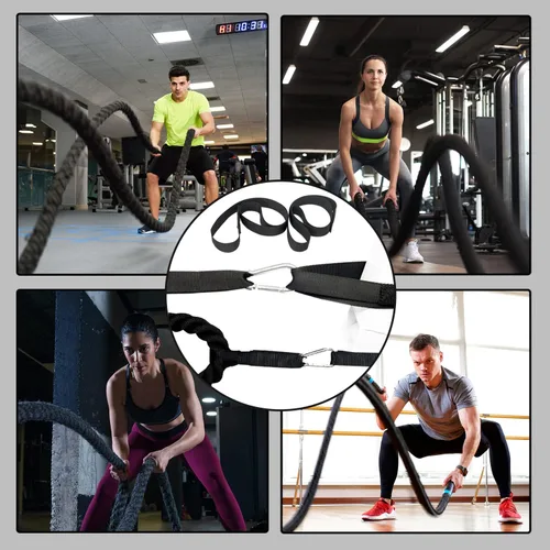 Vista 8 de Kit de correa de anclaje de cuerda de batalla con guía de entrenamiento de cuerda de batalla - FitWorx por RadBizz