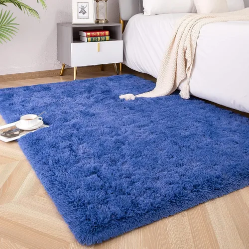 Vista 49 de Foxmas Alfombras de Área Suaves y Esponjosas para Dormitorio, Habitación de los Niños, Alfombra de Guardería de Felpa Peluda, Alfombras Peludas